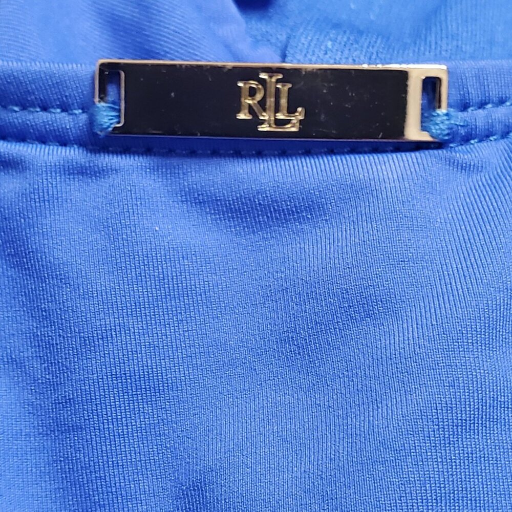 LRL Ralph Lauren Size 16 Swimsuit Bathing Suit One Piece Underwire Ruffle Front - Picture 4 of 13